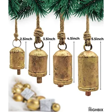 Handmade Vintage Rustic Harmony Cow Bells Christmas Decor