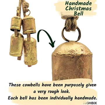 Handmade Vintage Rustic Harmony Cow Bells Christmas Decor