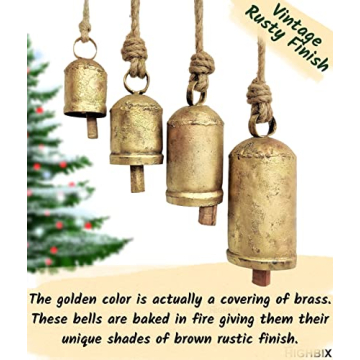 Handmade Vintage Rustic Harmony Cow Bells Christmas Decor