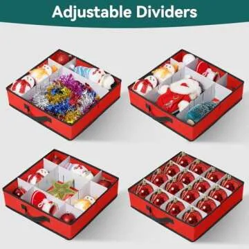 Peyulia Christmas Ornament Storage Box with 128 Capacity