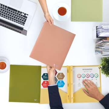 Mr. Pen Plastic Folders - 5 Pack for Easy Organization