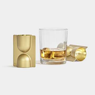 Umbra Shift Trophy Jigger - 1 & 1.5 oz in Brass