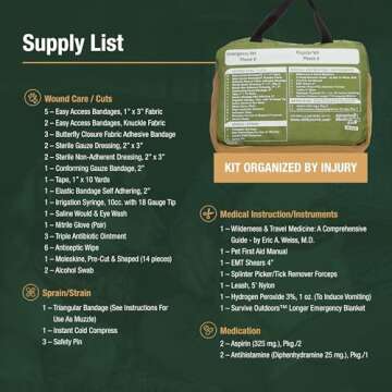 Adventure Medical Kits Me & My Dog Medical Kit - Human & Canine First Aid Essentials - Includes Cold Pack, SOL Emergency Blanket, Splinter Picker & More