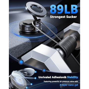 Vacuum Magnetic Car Phone Holder for Mag-Safe