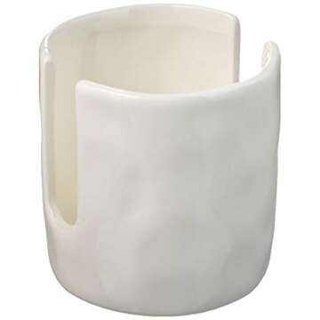 Mud Pie Kitchen Dish Sponge Holder Caddy, Off White