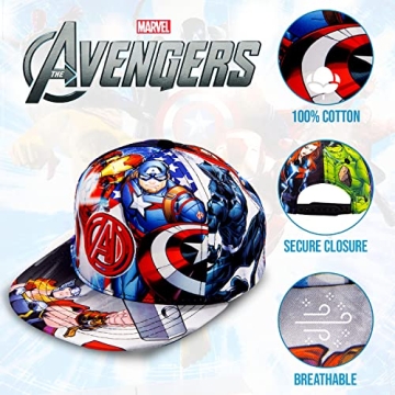 Marvel Avengers Baseball Cap for Boys Aged 5-15