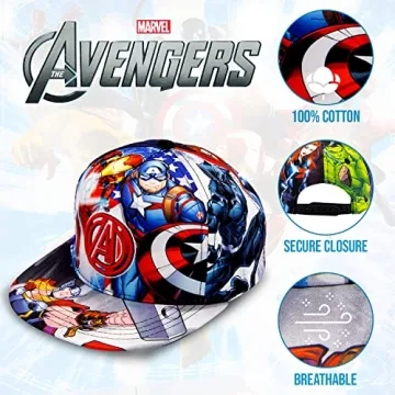 Marvel Avengers Baseball Cap for Boys Aged 5-15