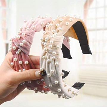 Chic Allucho Pearl Headbands for Women, 4-Pack Hair Accessories