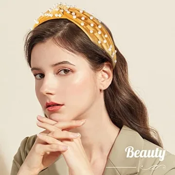 Chic Allucho Pearl Headbands for Women, 4-Pack Hair Accessories