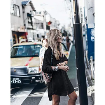 Stylish Bsubseach Women's Linen Beach Cover Up