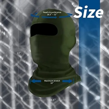 YESLIFE Army Green Ski Mask for Men & Women