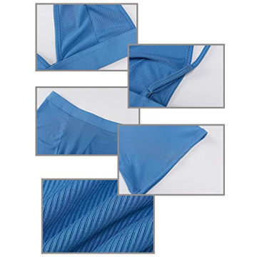 Ekaliy Women's Ribbed Crop Tank and Shorts Set