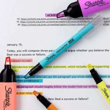 Sharpie Assorted Clear View Highlighters 8 Count