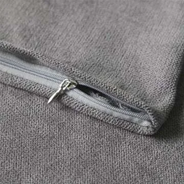 Top Finel Gray Decorative Throw Pillow Covers Large Soft Chenille Pillow Covers Solid Euro Pillowcase Square Modern Cushion Case 24 X 24 for Couch Bedroom Sofa, Pack of 2, Grey