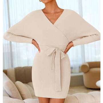 ZESICA Women's Stylish Fall Sweater Dress for Any Occasion