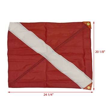 SeaSense 20-Inch Nylon Diver Down Flag for Safe Diving