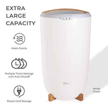 Zadro Towel Warmer with Timer - Luxury Heated Bath Towel