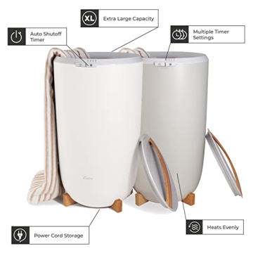 Zadro Towel Warmer with Timer - Luxury Heated Bath Towel