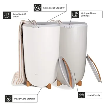 Zadro Towel Warmer with Timer - Luxury Heated Bath Towel