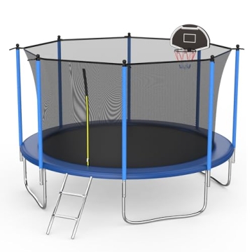 Premium Quality Trampoline 8FT 10FT 12FT 14FT 16FT Indoor/Outdoor with Safety Enclosure and Basketba...
