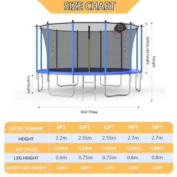 Premium Quality Trampoline for Kids and Adults - Safe Fun