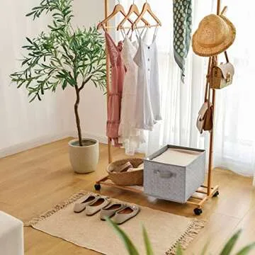 GRANNY SAYS Jumbo Closet Storage Bins, Storage Baskets for Organizing, Fabric Storage Bins with Handles, Clothing Storage Containers for Organization Wardrobe, Gray, Extra Large, 3-Pack