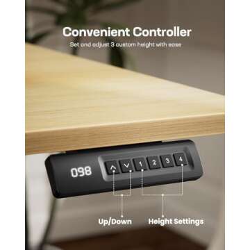 Marsail Electric Standing Desk - Adjustable & Durable Height Desk