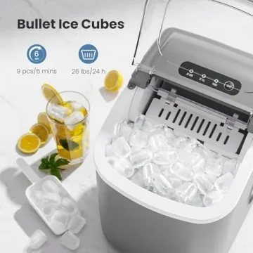 Compact Crzoe Countertop Ice Maker for Quick Ice