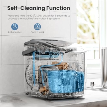 Compact Crzoe Countertop Ice Maker for Quick Ice