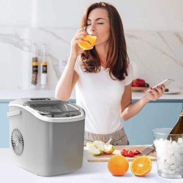 Compact Crzoe Countertop Ice Maker for Quick Ice