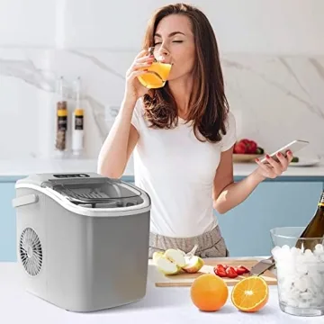 Compact Crzoe Countertop Ice Maker for Quick Ice