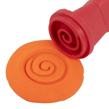 READY 2 LEARN-CE6678 Triangle Grip Stampers - Patterns - Set of 4 - Ages 2+ - Easy to Hold Paint and Dough Stampers for Kids