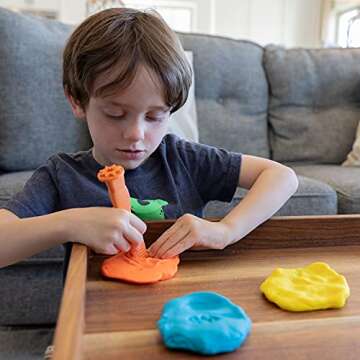 READY 2 LEARN-CE6678 Triangle Grip Stampers - Patterns - Set of 4 - Ages 2+ - Easy to Hold Paint and Dough Stampers for Kids