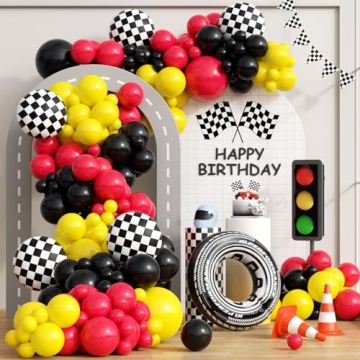 132pcs Race Car Balloon Arch Kit for Unforgettable Celebrations
