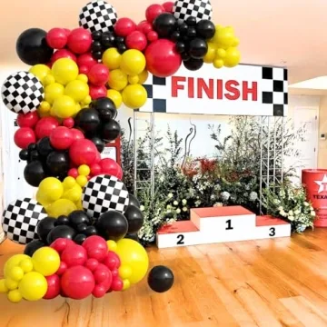 132pcs Race Car Balloon Arch Kit for Kids Parties