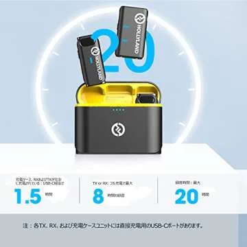 Hollyland Lark M1 Wireless Lavalier Microphone,Mini Lapel Mic Compatible with Smartphone/Camera/Laptop with Dual-Channel Recording, 656ft Transmission Range,20-Hour Battery Life