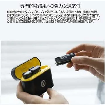 Hollyland Lark M1 Wireless Lavalier Microphone,Mini Lapel Mic Compatible with Smartphone/Camera/Laptop with Dual-Channel Recording, 656ft Transmission Range,20-Hour Battery Life