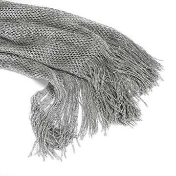 La Ceida Glitter Crochet Mesh Bikini Cover Up for Women