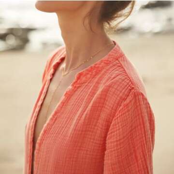 R.Vivimos Womens Summer Cotton Flowy Maxi Dress Short Sleeve V Neck Empire Waist Boho Tiered Ruffle Casual Loose Long Dresses (Medium, CoralOrange)