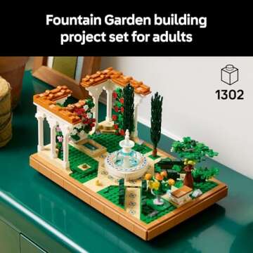 LEGO Icons Fountain Garden Set for Adults - 10359