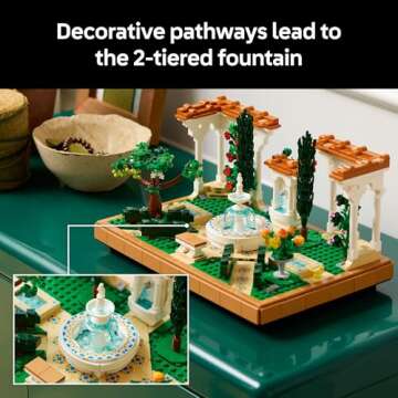 LEGO Icons Fountain Garden Set for Adults - 10359