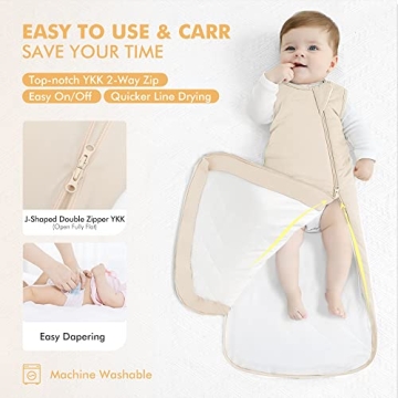 HAPIU Bamboo Rayon Baby Sleep Sack TOG 1.0 2-Way Zipper