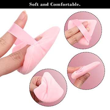 8Pcs of Triangular Powder Puff Makeup Sponges, Made of Super-soft Velvet, Designed for Contouring, Eye, and Corner, Beauty Blender Foundation Mixing Container.