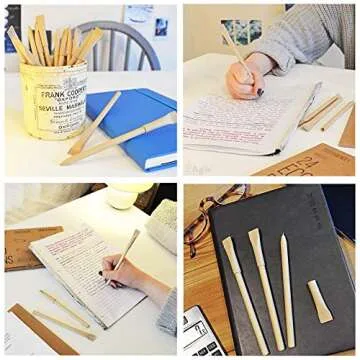 Agile Home and Garden Eco-Friendly Pens - Recycled Paper Pen Set, Eco-Friendly Ink Pens, Pack of 50 Eco Pens - Eco-Friendly School Supplies, Eco Office Supplies Ink Pens