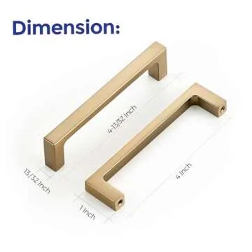 Ravinte 10 Pack Solid 4 Inch Kitchen Square Cabinet Handles Champagne Bronze Cabinet Pulls Drawer Pulls Kitchen Cabinet Hardware Kitchen Handles