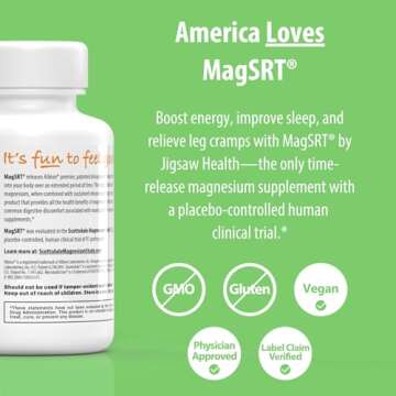 Jigsaw Health MagSRT Timed Release Magnesium Supplement