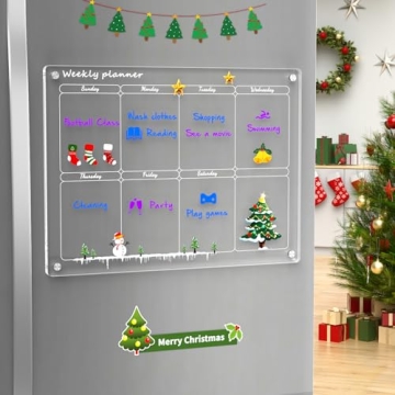 NPPLUS Acrylic Magnetic Dry Erase Board Calendar for Fridge