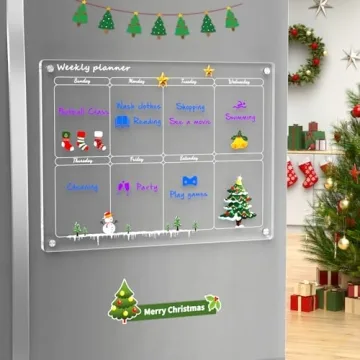 NPPLUS Acrylic Magnetic Dry Erase Board Calendar for Fridge