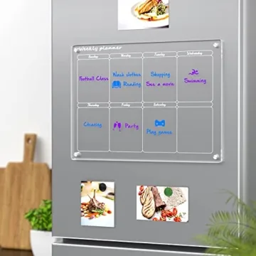 NPPLUS Acrylic Magnetic Dry Erase Board Calendar for Fridge