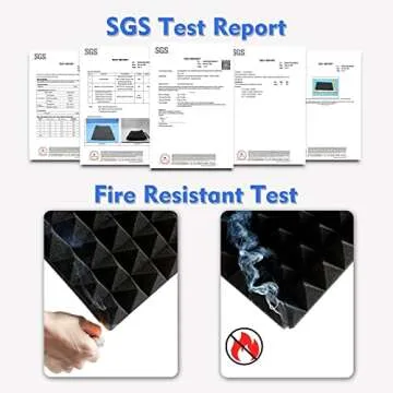 Jazzpuss Sound Proof Foam Panels, 2 inches Thick Acoustic Foam, 14 packs 2"x 12"x 12" Acoustic Foam Panels (Black）